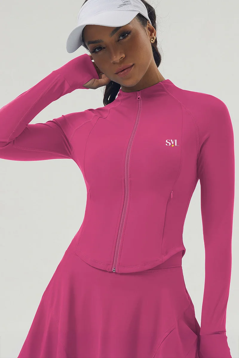 SVL Dark Pink Women's Sports Jacket - Dark Pink - SVL for Women | Best Price UAE